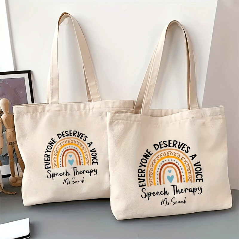 Women'S Best Bags For Travel - Custom Name Speech Therapy Tote Bag