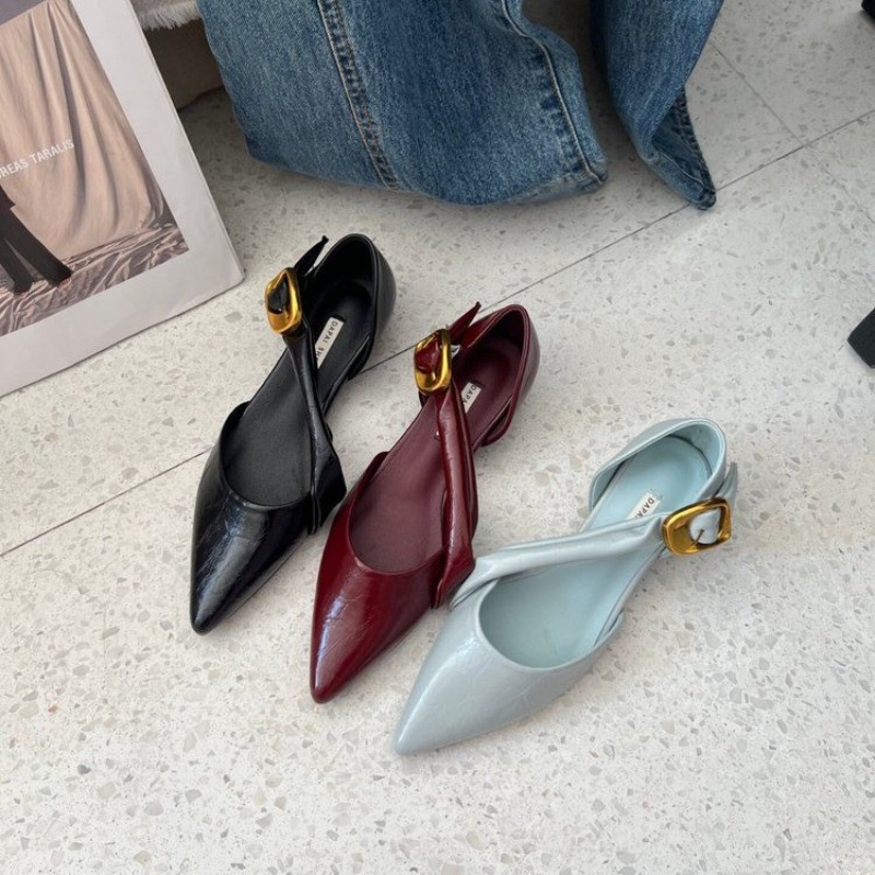 French Block Heel Pointed Toe  - Women Bags Rome review and price