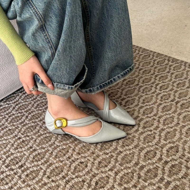 French Block Heel Pointed Toe  - Women Bags Rome review and price