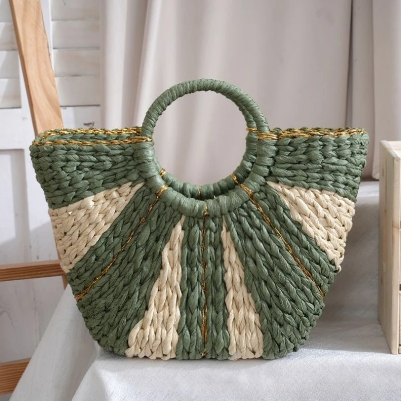 Large Capacity Straw Woven Bea - Women Handheld Bags review and price