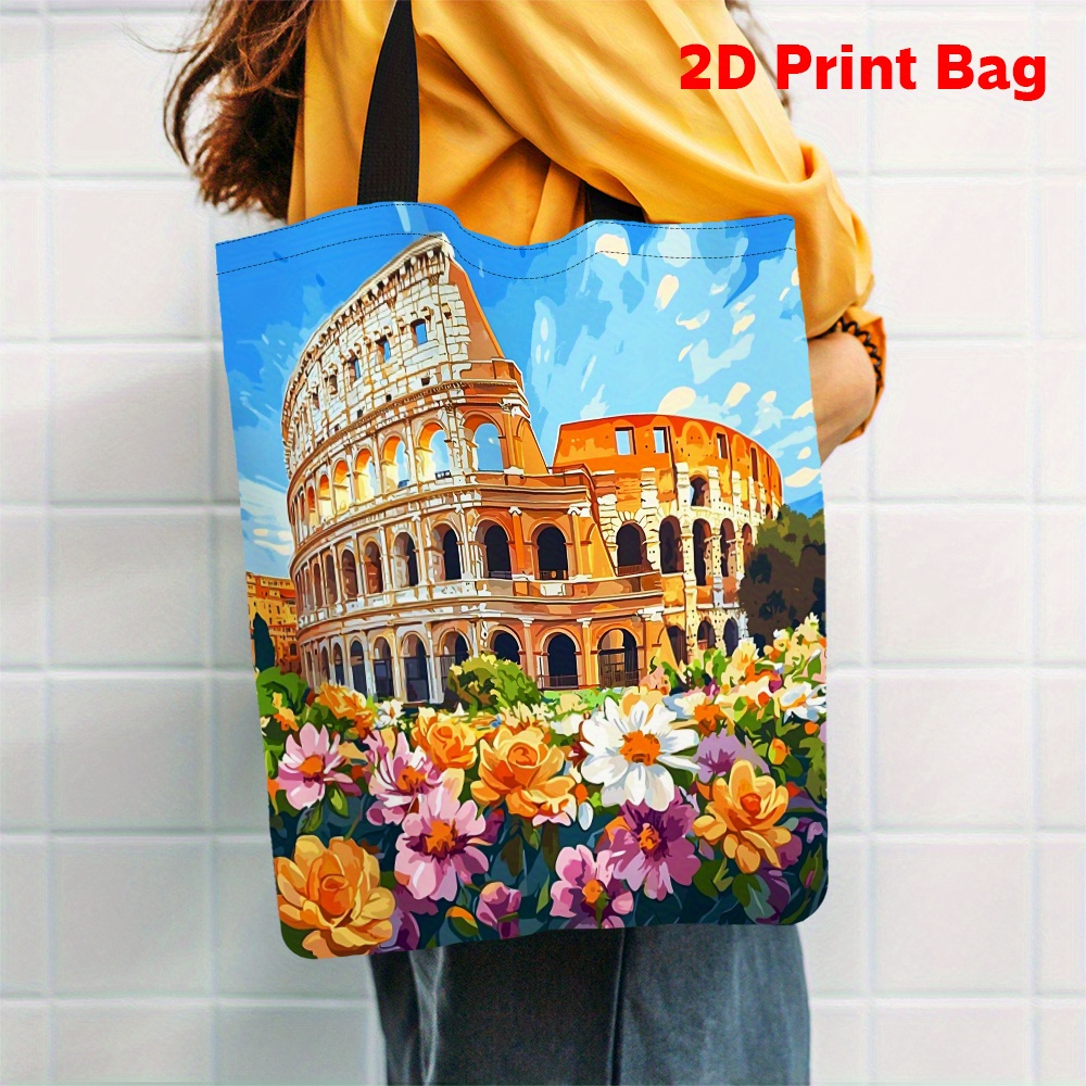 1pc Printed Tote Bag Featuring - Women Bags Rome review and price