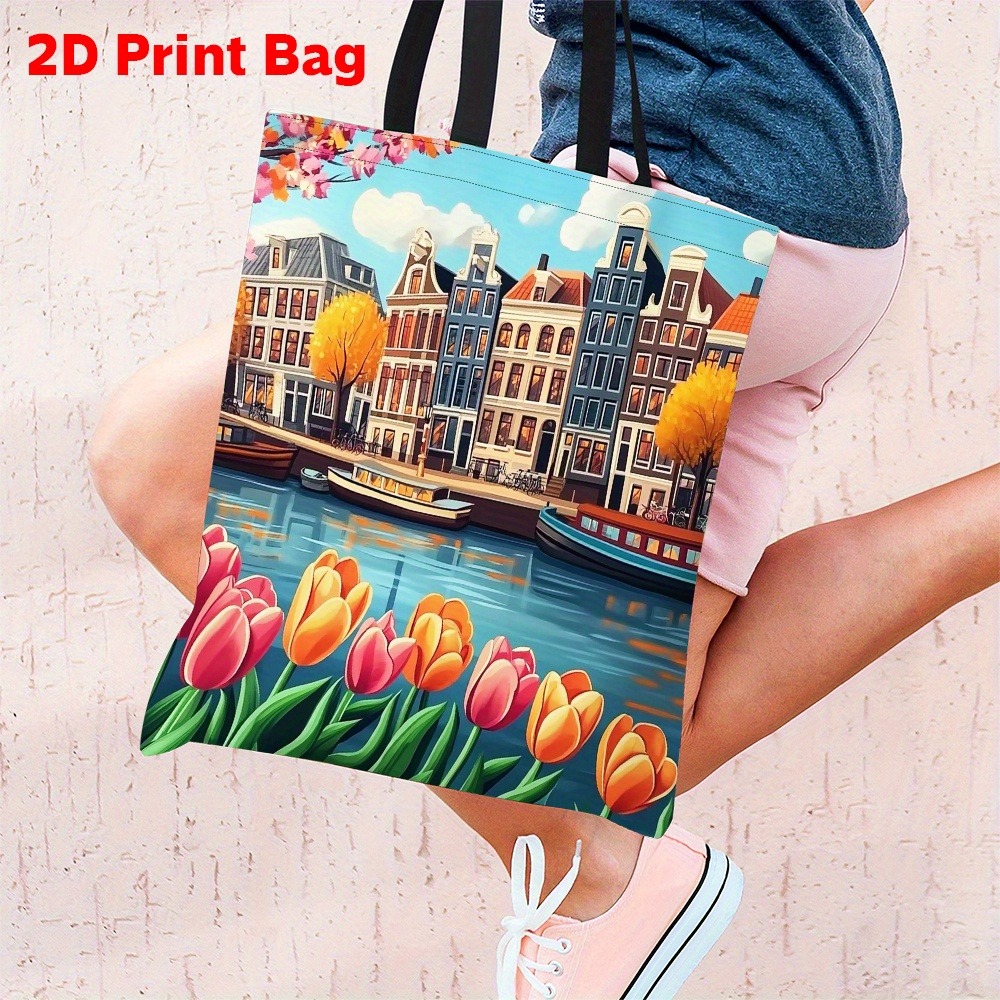 1pc Printed Tote Bag Featuring - Women Bags Rome review and price