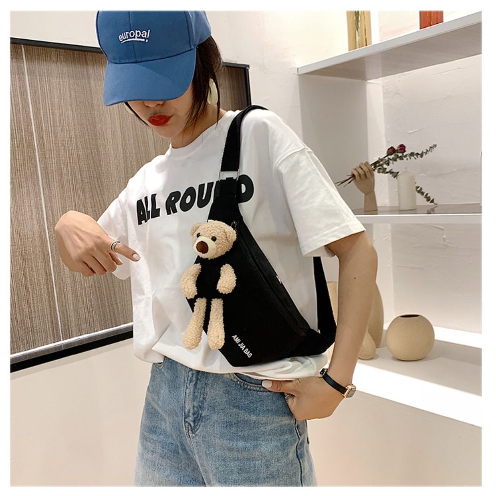 Ladies Cute Bear Canvas Waist  - Women Bags Collection review and price