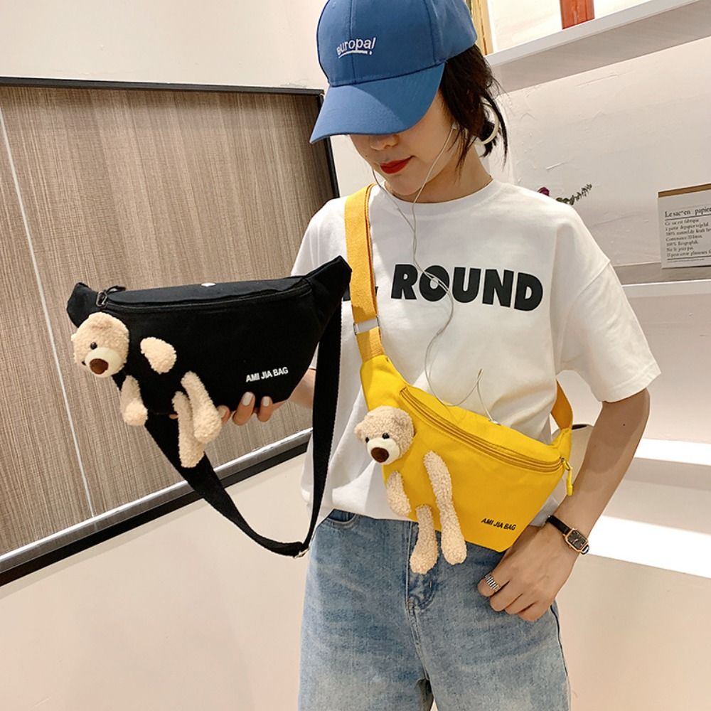 Ladies Cute Bear Canvas Waist  - Women Bags Collection review and price