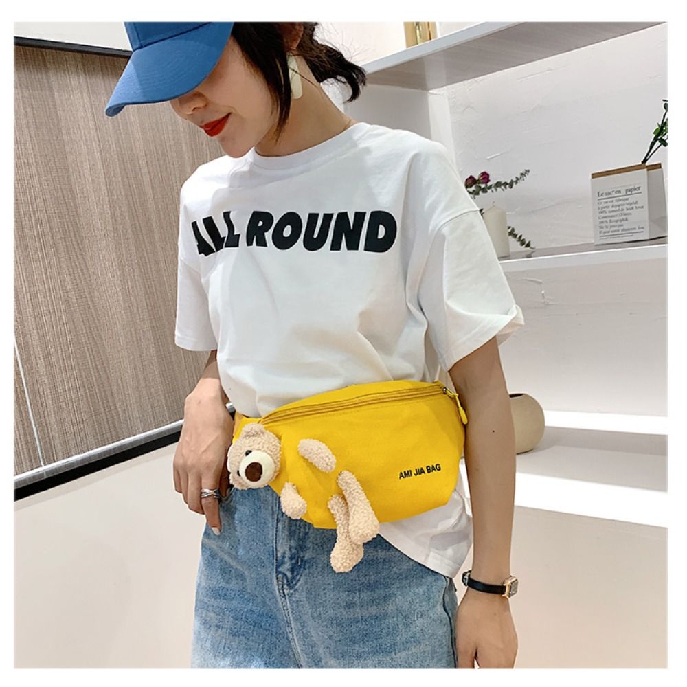 Ladies Cute Bear Canvas Waist  - Women Bags Collection review and price