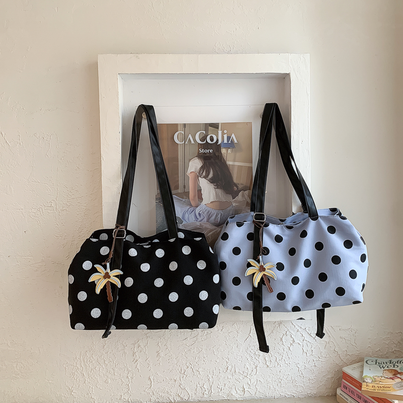Multi-layer Canvas Polka Dot T - Women Handheld Bags review and price